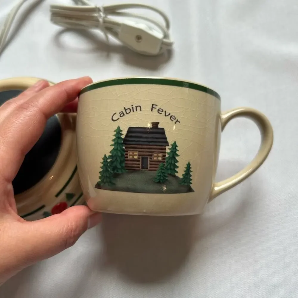 Ceramic Coffee Mug with Warming Plate 